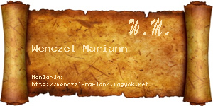 Wenczel Mariann névjegykártya